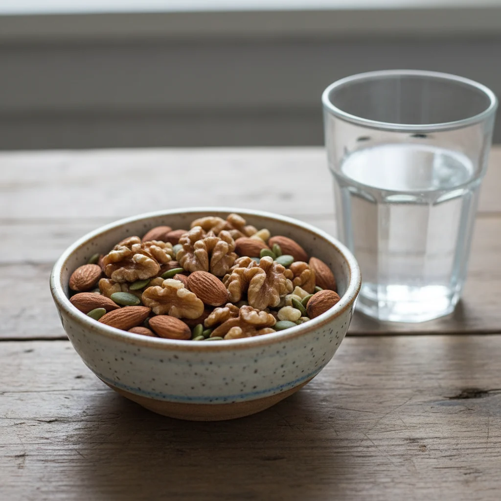 Drie ronde close-ups van plantaardige ingrediënten guarana kruiden en citroen