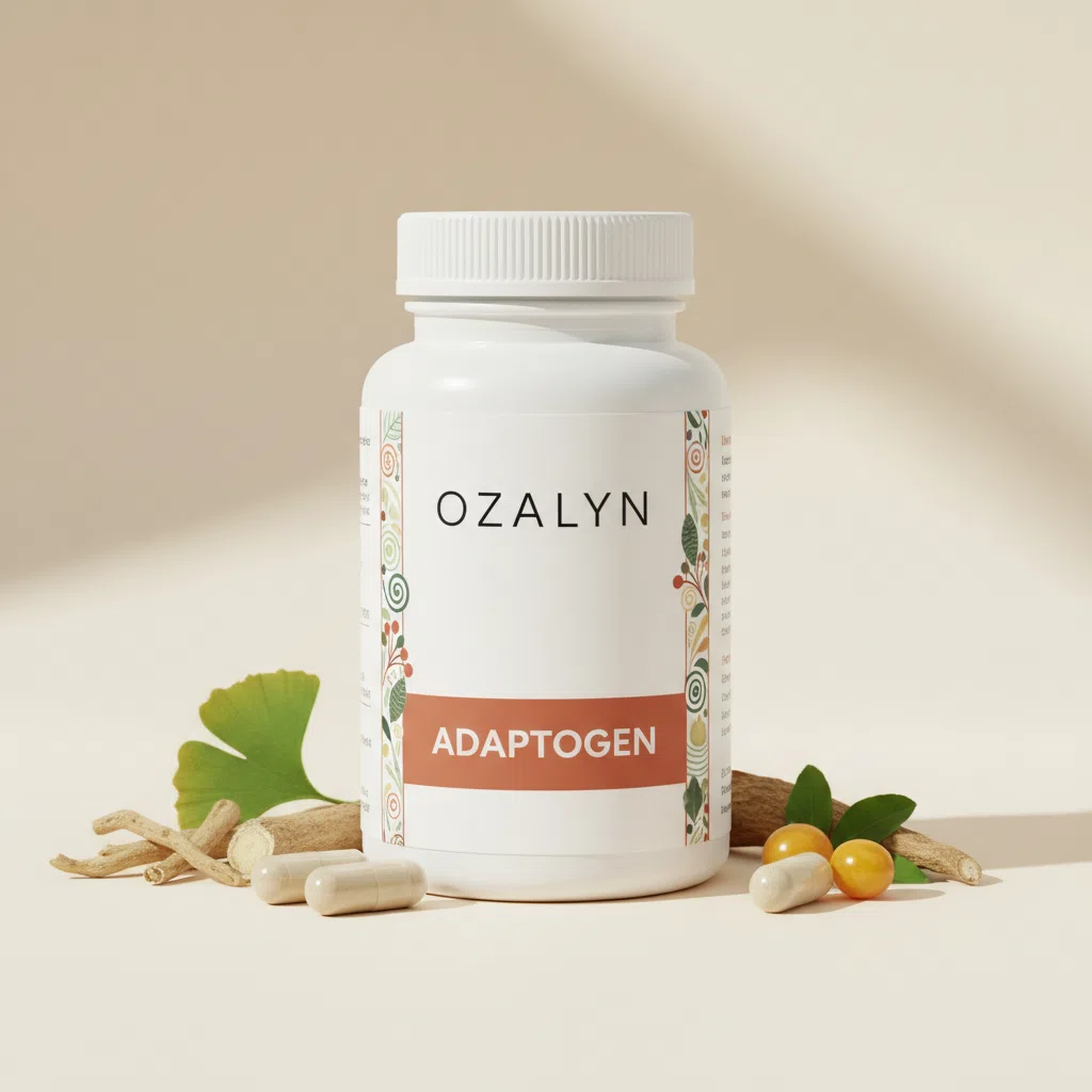 Ozalyn plantaardig voedingssupplement pot donkerpaars wit deksel